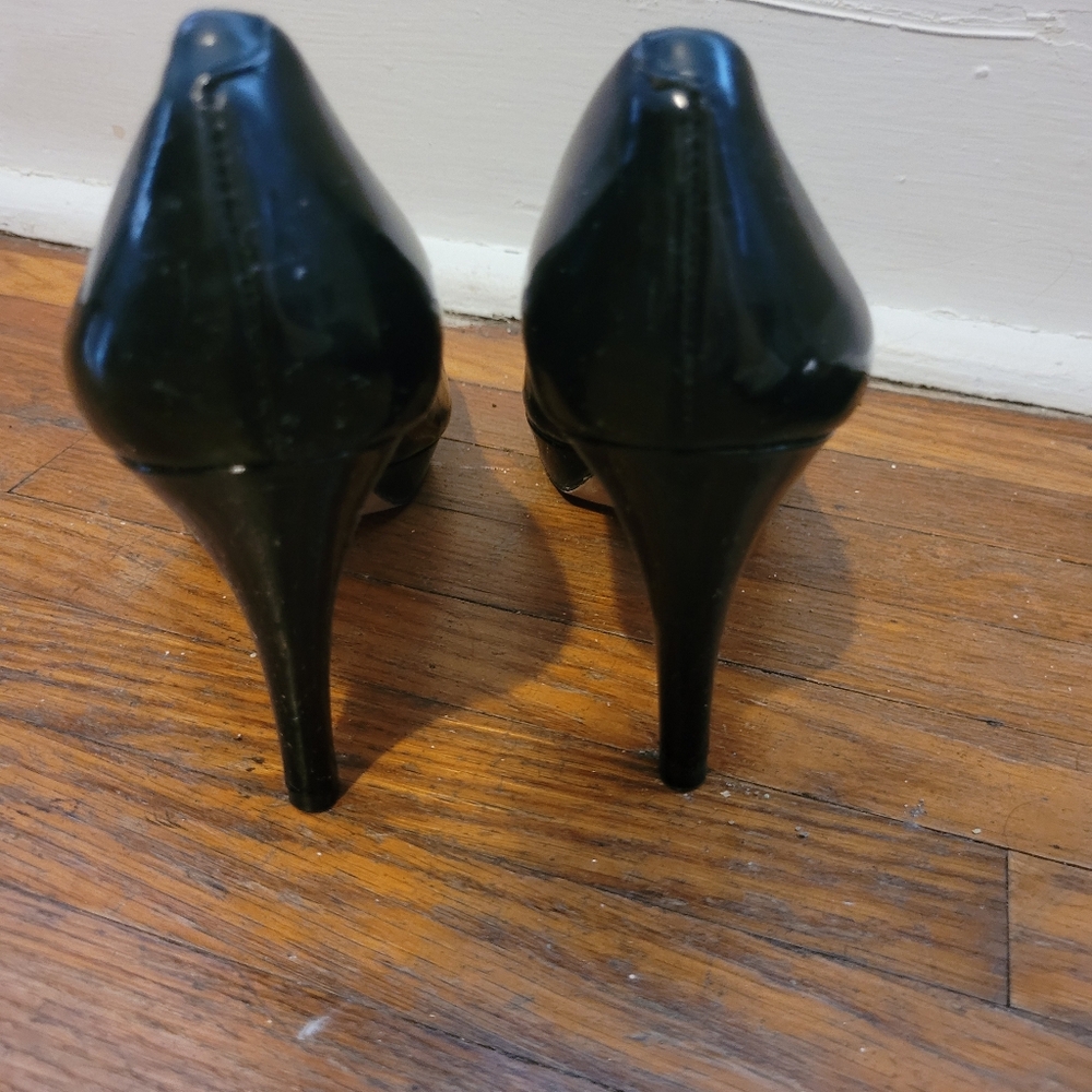 Vince Camuto Pump Women's Black Patent Leather Slip On Stiletto Heels - Picture 4 of 13
